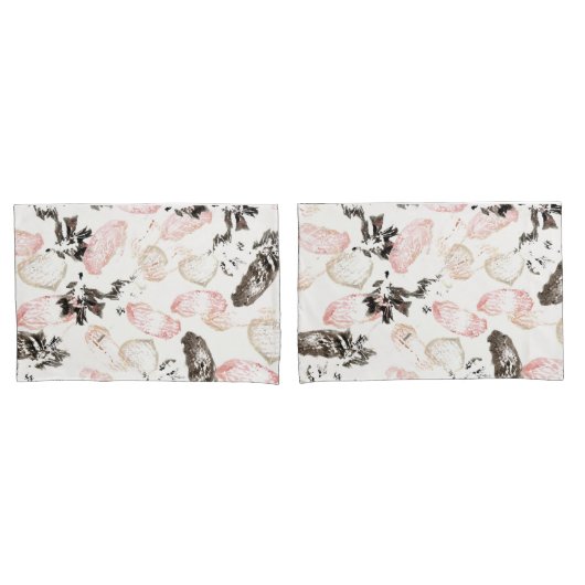 Boho Leaves and Feathers Full Print Standaard Sham Kussensloop (Voorkant-Set)