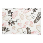 Boho Leaves and Feathers Full Print Standaard Sham Kussensloop (Voorkant-Links)