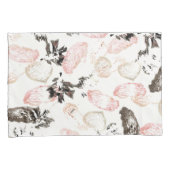 Boho Leaves and Feathers Full Print Standaard Sham Kussensloop (Voorkant-Rechts)