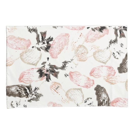 Boho Leaves and Feathers Full Print Standaard Sham Kussensloop (Voorkant-Rechts)