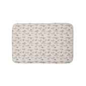Boho Leaves Botanisch Beige Crème Roze Zwart Badmat (Voorkant)