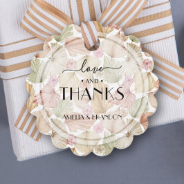 Boho Leaves Flowers Vrijgezellenfeest Bedankjes Labels