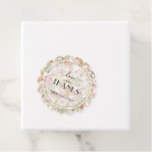 Boho Leaves Flowers Vrijgezellenfeest Bedankjes Labels (In situ)