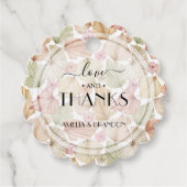 Boho Leaves Flowers Vrijgezellenfeest Bedankjes Labels (Voorkant)