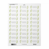 Boho Leaves Huwelijk Retouradres Labels (Full Sheet)