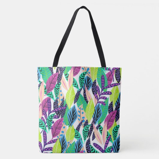 Boho Leaves Tote Bag (Voorkant)
