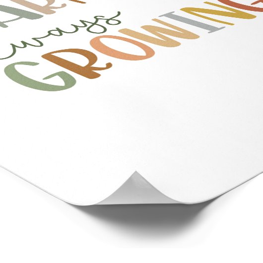 Boho leert altijd Poster te kweken (Hoek)