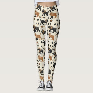 Boho Leeuw Tribale Safari Patroon Leggings