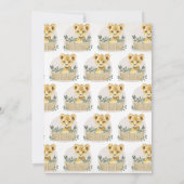 Boho Leeuwenwelp Baby Shower Kaart (Achterkant)