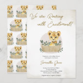 Boho Leeuwenwelp Baby Shower Kaart (Voorkant / Achterkant)