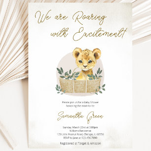 Boho Leeuwenwelp Baby Shower Kaart