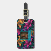 Boho Lelies Bloem Luxe Verjaardagsfeest Bagagelabel (Voorkant verticaal)