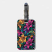 Boho Lelies Bloem Luxe Verjaardagsfeest Bagagelabel (Achterkant verticaal)