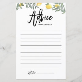 Boho Lemon Advice voor de moeder als Baby shower