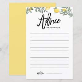 Boho Lemon Advice voor de moeder als Baby shower