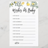 Boho Lemon Baby shower wil Baby Kaart (Voorkant)