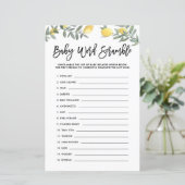 Boho Lemon Baby Word Scramble Baby shower Game (Staand voorkant)