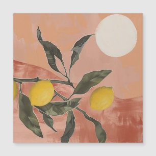 Boho Lemon Branch met Sun Minimalist Abstract (2)
