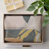 Boho Lemon Branch met Zon Abstracte Fruit Artwork Tissuepapier (Geschenk)