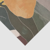 Boho Lemon Branch met Zon Abstracte Fruit Artwork Tissuepapier (Detail)