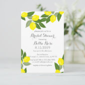 Boho Lemon Bridal Shower Invitations Kaart (Staand voorkant)