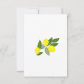Boho Lemon Bridal Shower Invitations Kaart (Achterkant)
