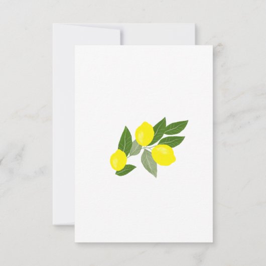 Boho Lemon Bridal Shower Invitations Kaart (Achterkant)