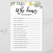 Boho Lemon die mam het beste Baby shower spel kent (Voorkant)