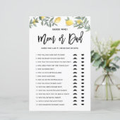 Boho Lemon Raad eens wie Baby shower van mama of p (Staand voorkant)