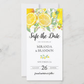 Boho Lemon Save the Date Aankondiging Evite (Voorkant)