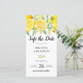 Boho Lemon Save the Date Aankondiging Evite (Staand voorkant)