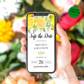 Boho Lemon Save the Date Aankondiging Evite
