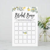 Boho Lemon Summer Vrijgezellenfeest Bingo Game Kaa (Staand voorkant)