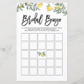 Boho Lemon Summer Vrijgezellenfeest Bingo Game Kaa (Voorkant)