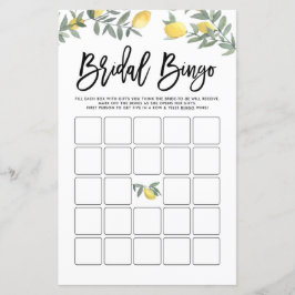 Boho Lemon Summer Vrijgezellenfeest Bingo Game Kaa
