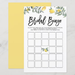 Boho Lemon Summer Vrijgezellenfeest Bingo Game Kaa