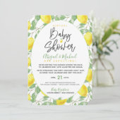 Boho Lemons Genderneutraal Virtueel Baby shower Kaart (Staand voorkant)