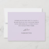 Boho Lemons & Lavendel Vrijgezellenfeest Dank u Bedankkaart (Achterkant)