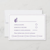 Boho Lemons & Lavender Wedding RSVP (Achterkant)