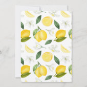 Boho Lemons Waterverf Bloemen Bruids Brunch Kaart (Achterkant)
