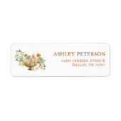 Boho Lente Bloemen Bruiloft Retouradres Label (Voorkant)