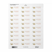 Boho Lente Bloemen Bruiloft Retouradres Label (Full Sheet)