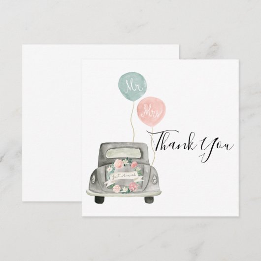 Boho Lente Trouwkaartjes Bedanken Kaart (Voorkant / Achterkant)