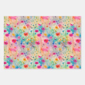 BOHO LENTE WEIDE BLOEMEN INPAKPAPIER VEL (Voorkant 2)