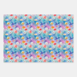 BOHO LENTE WEIDE BLOEMEN INPAKPAPIER VEL