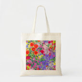 boho lente zomer florale kleurrijke canvas tas (Voorkant)