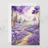 Boho Lente Zomer Lavendel Bruiloft Kaart (Achterkant)