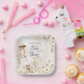 Boho Leopard | Baby shower van tropische regenwond Papieren Bordje (Feest)