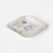 Boho Leopard | Baby shower van tropische regenwond Papieren Bordje (Gebogen)