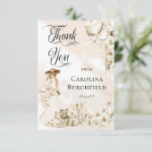 Boho Leopard | Baby shower van vrouwelijke tropisc Bedankkaart (Staand voorkant)